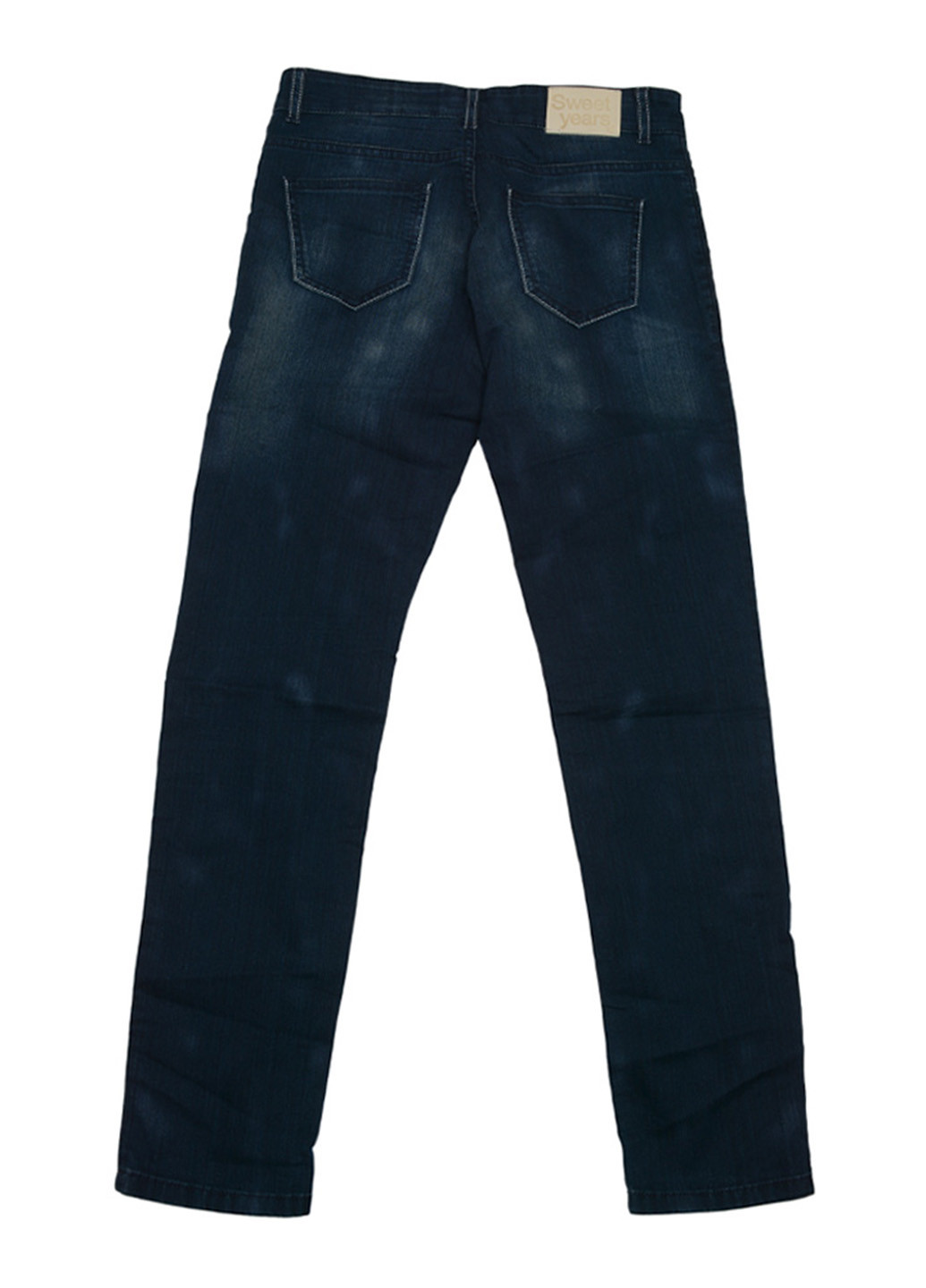 Джинси Sweet Years прямі однотонні темно-сині джинсові