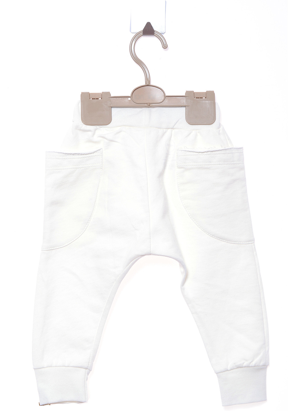 Молочные кэжуал демисезонные с высокой талией брюки MOI NOI