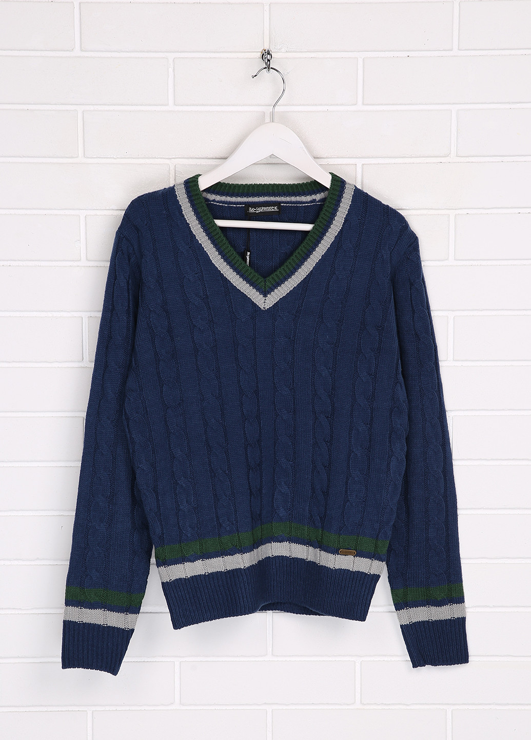 Темно-синий демисезонный пуловер пуловер Zu-Yspanici