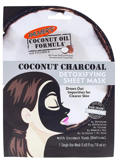 Маска для обличчя "Кокосова олія" Coconut Charcoal Detoxifying Sheet Mask Palmer's (250116462)