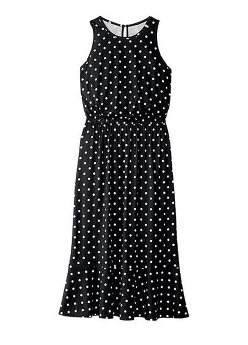 Черное кэжуал платье Avon в горошек