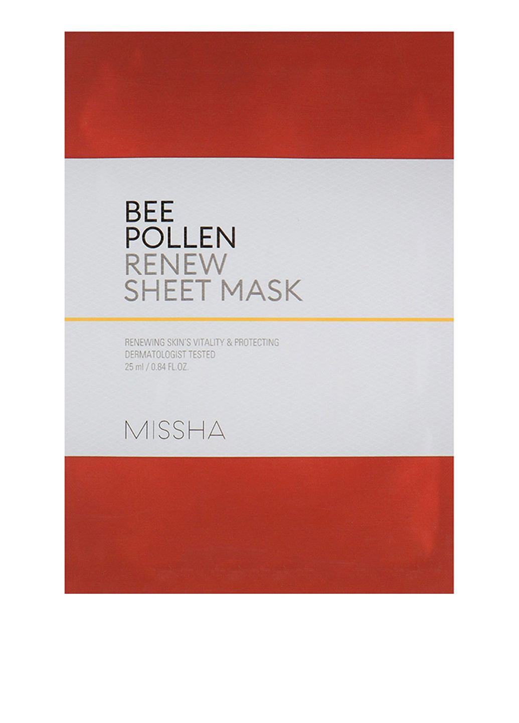 Маска для лица Bee Pollen Renew Sheet Mask, 25 мл MISSHA (186443437)