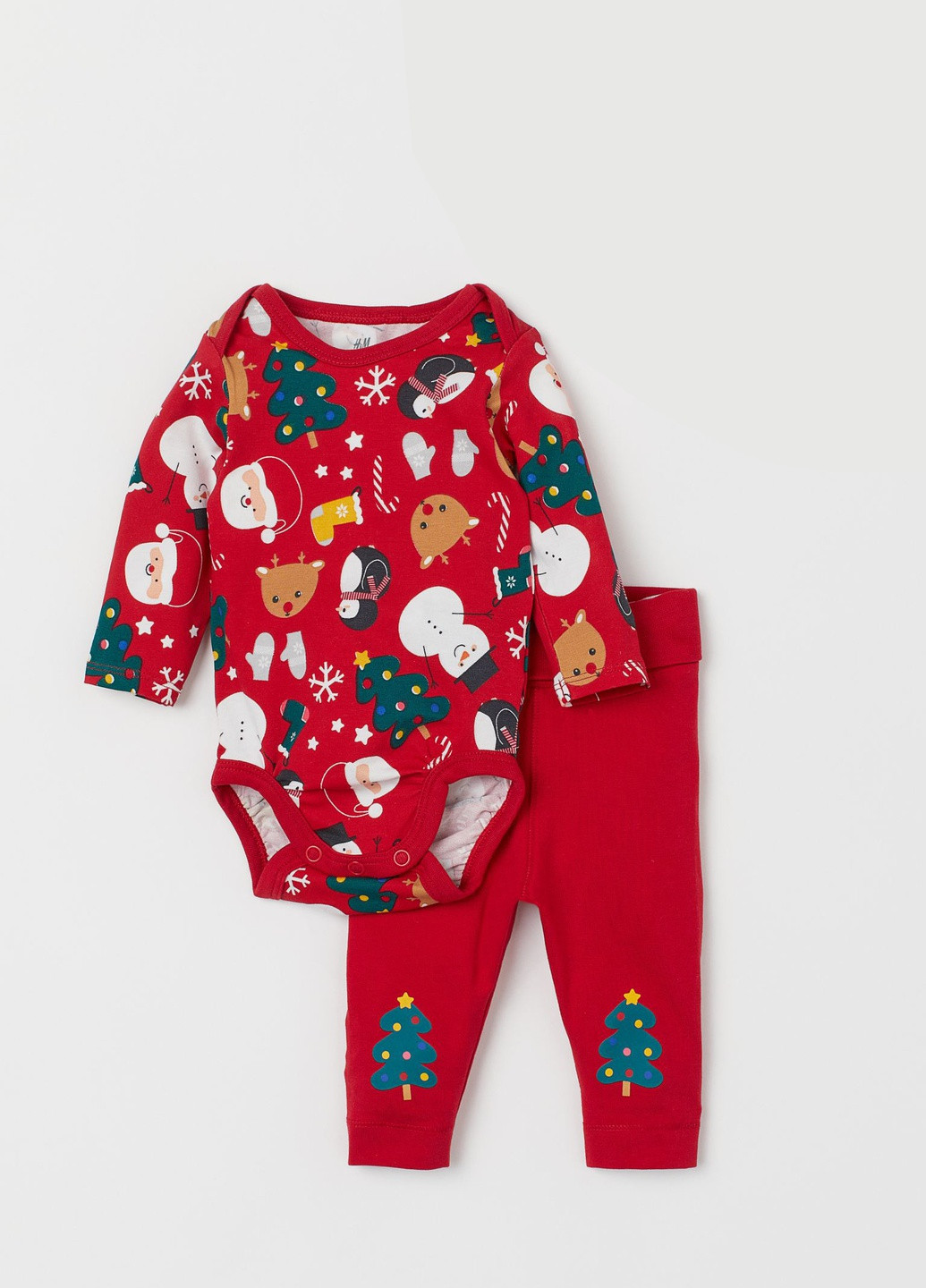 Червоний демісезонний комплект (боді, штани) H&M