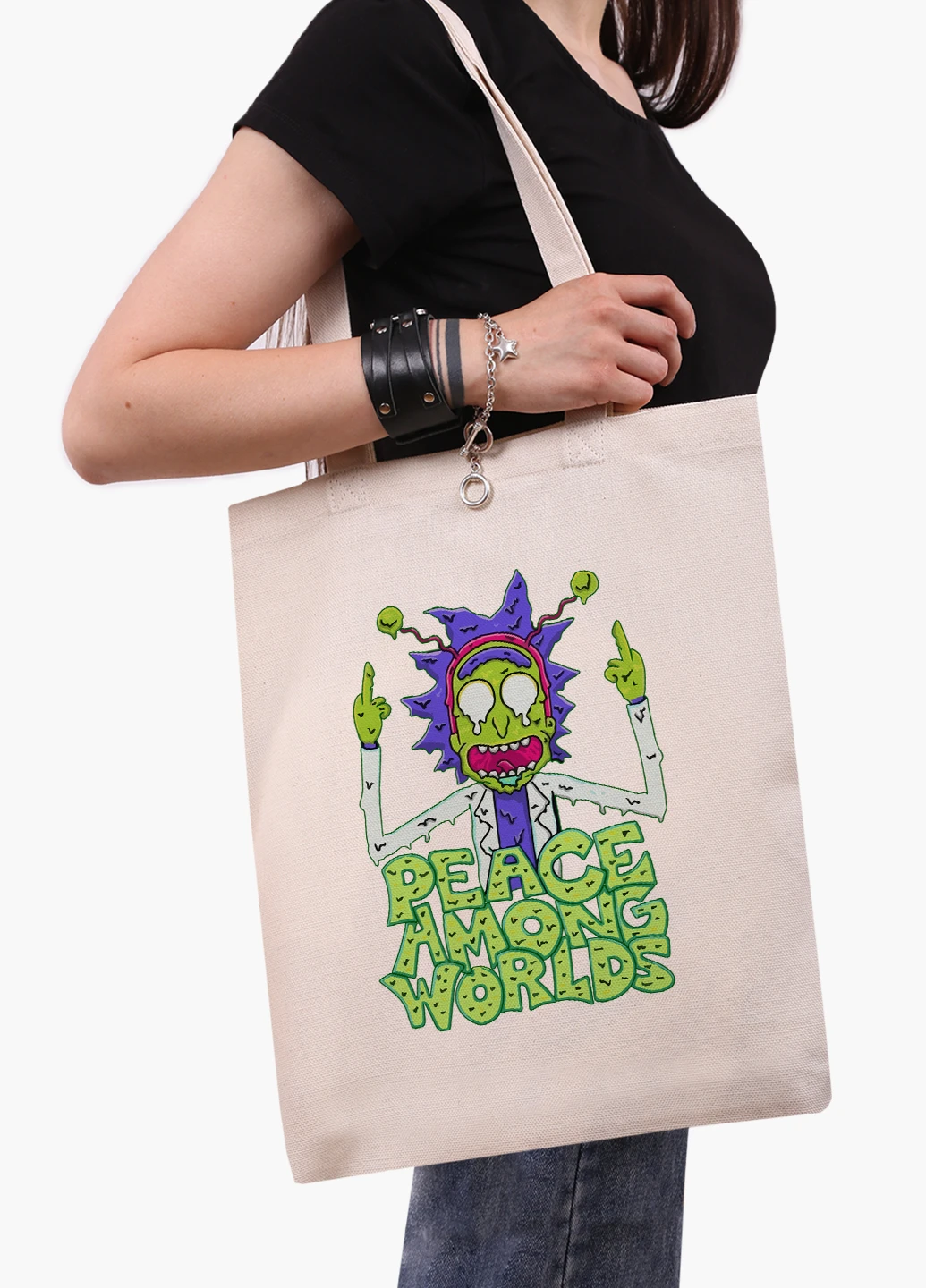 Еко сумка шоппер біла Рік Санчез Рік і Морті (Rick Sanchez Rick and Morty) (9227-2941-WT-1) 41*35 см MobiPrint (228156185)