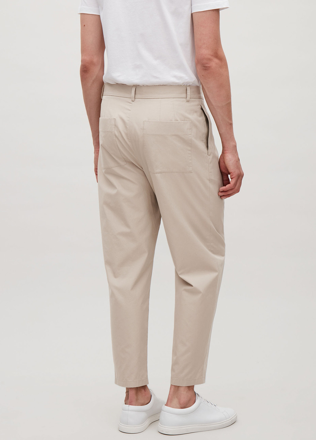 Бежевые кэжуал демисезонные со средней талией брюки Cos