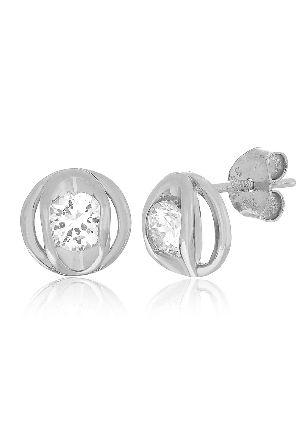 Серебряные серьги с фианитами ск2ф/413 Silvex925 (201169144)