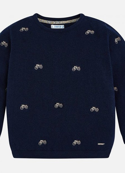 Темно-синий демисезонный свитер для мальчика (4306) Mayoral