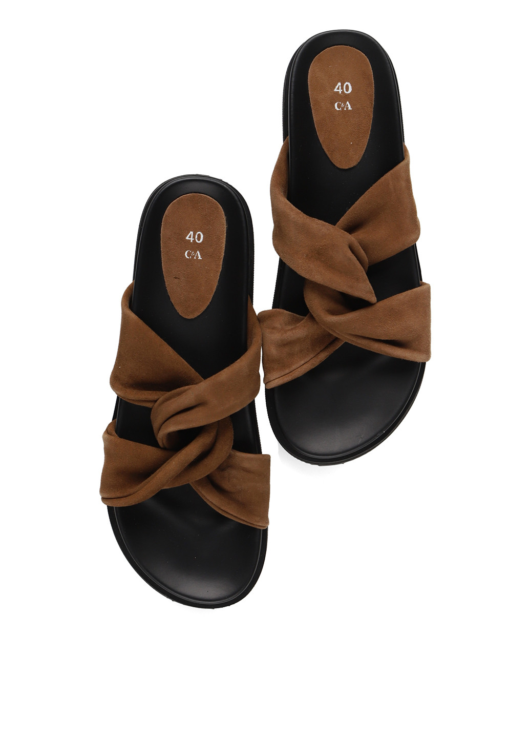 Коричневые шлепанцы C&A