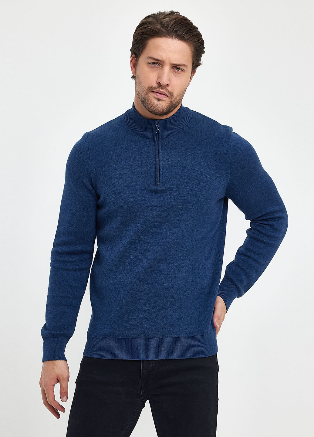 Синий демисезонный свитер Trend Collection