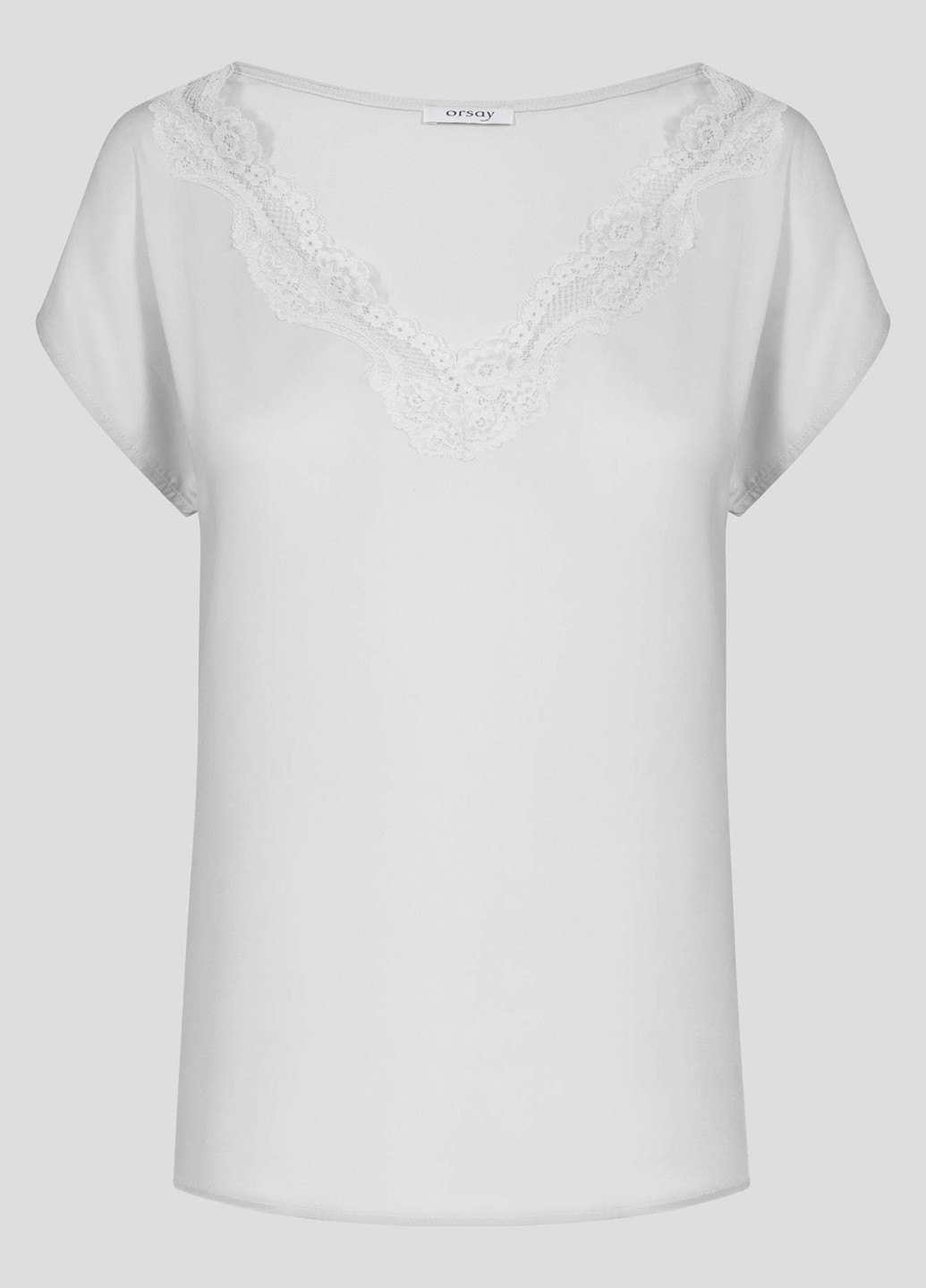 Белая летняя футболка с коротким рукавом Orsay