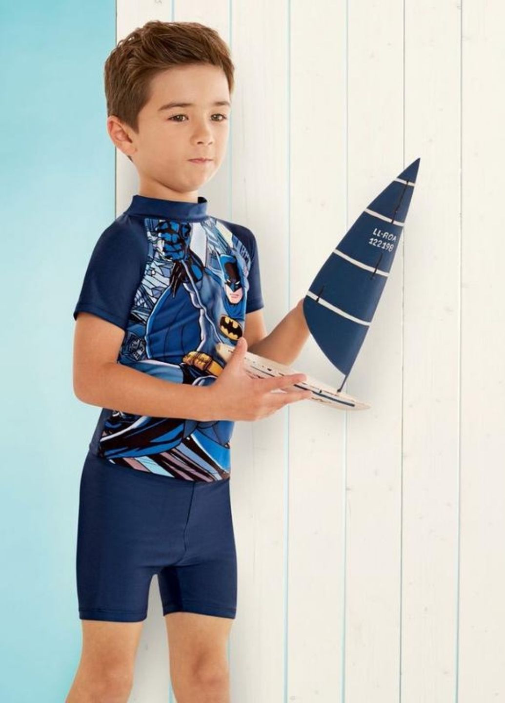 Костюм пляжный мальчику Disney трусики-шорты персонажи синие пляжные полиэстер