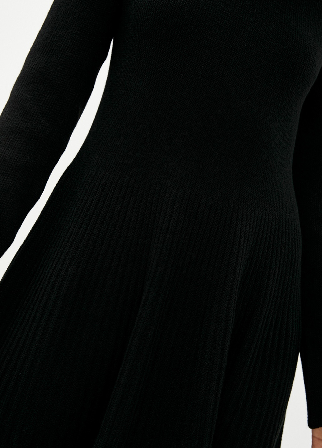 Чорна кежуал сукня сукня светр, кльош Sewel однотонна