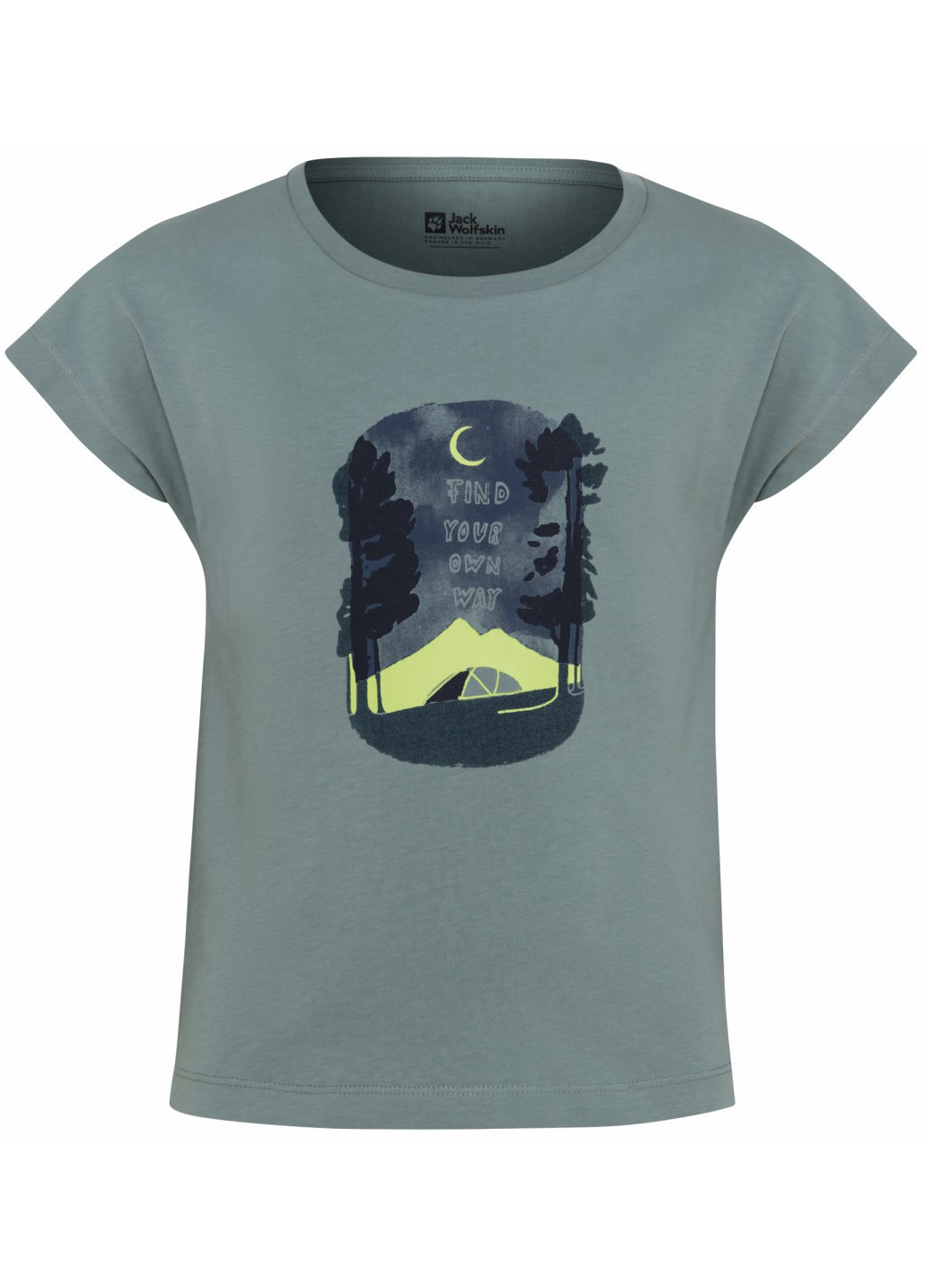 Бірюзова літня футболка Jack Wolfskin GRAPHIC GIRLS T
