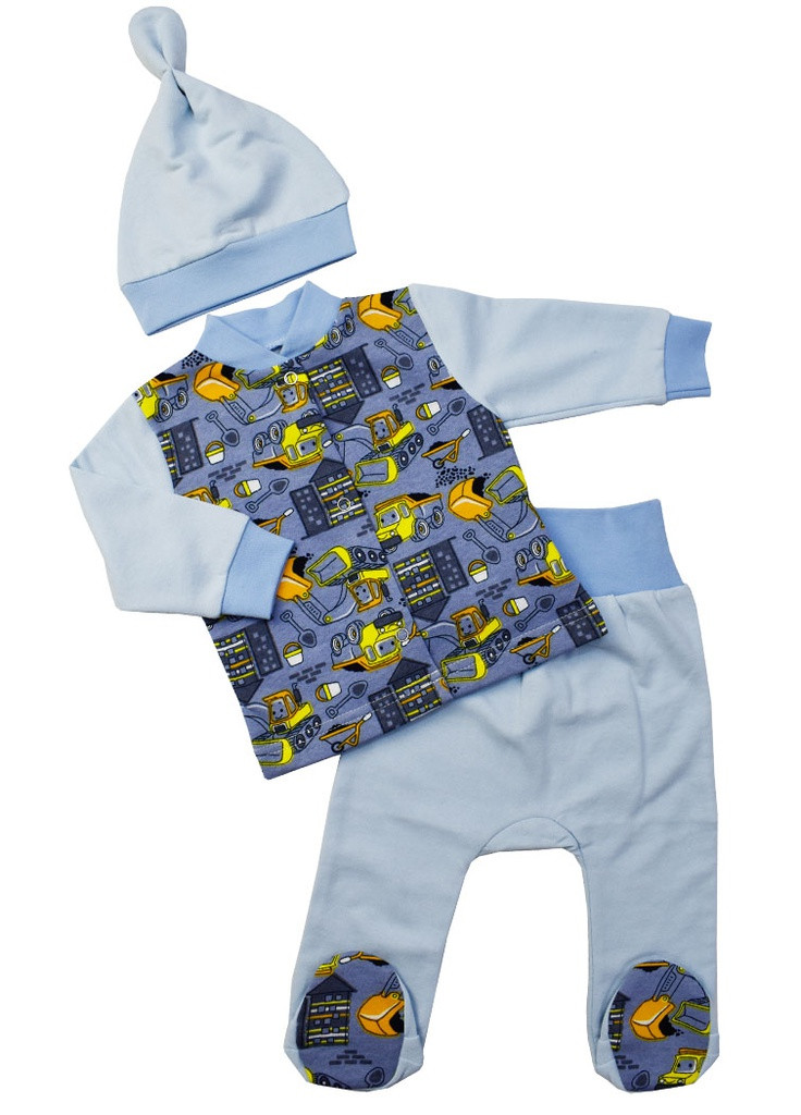 Голубой зимний набор в роддом для новорожденного Баранчик БО