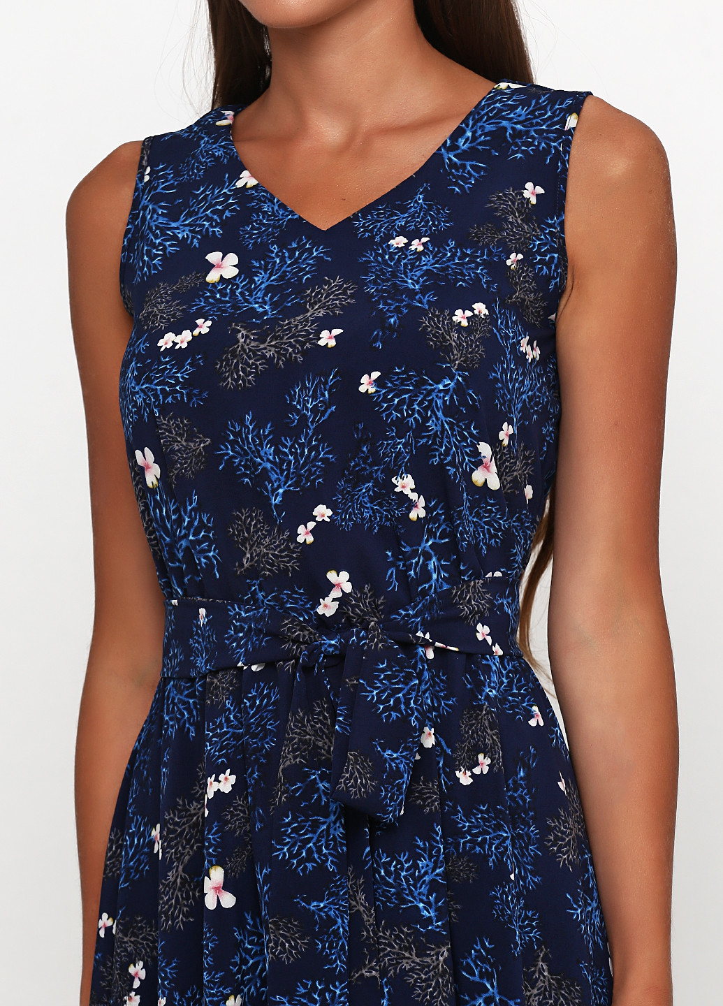 Темно-синя кежуал сукня Anastasimo з квітковим принтом