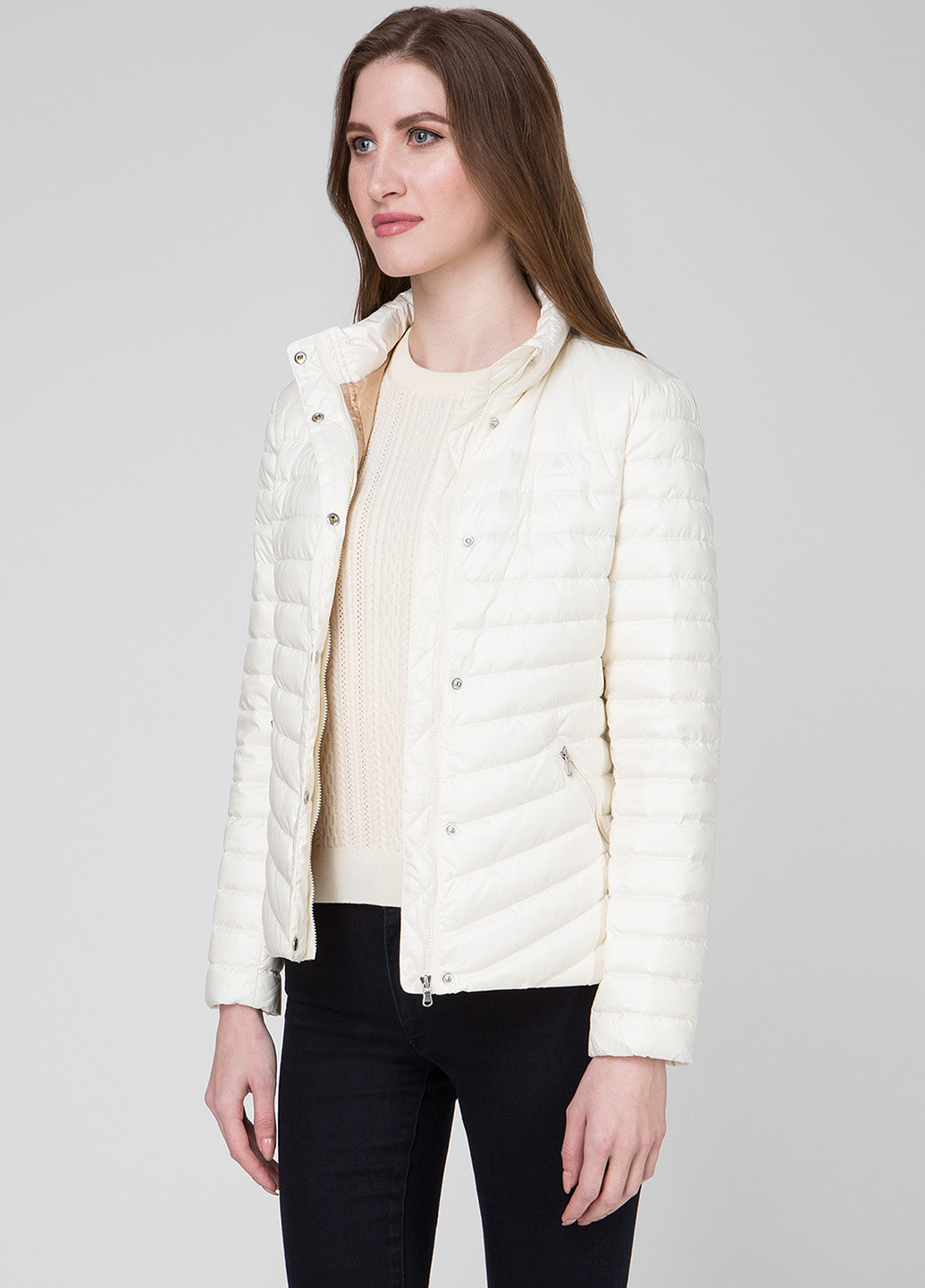 Белая демисезонная куртка Gant