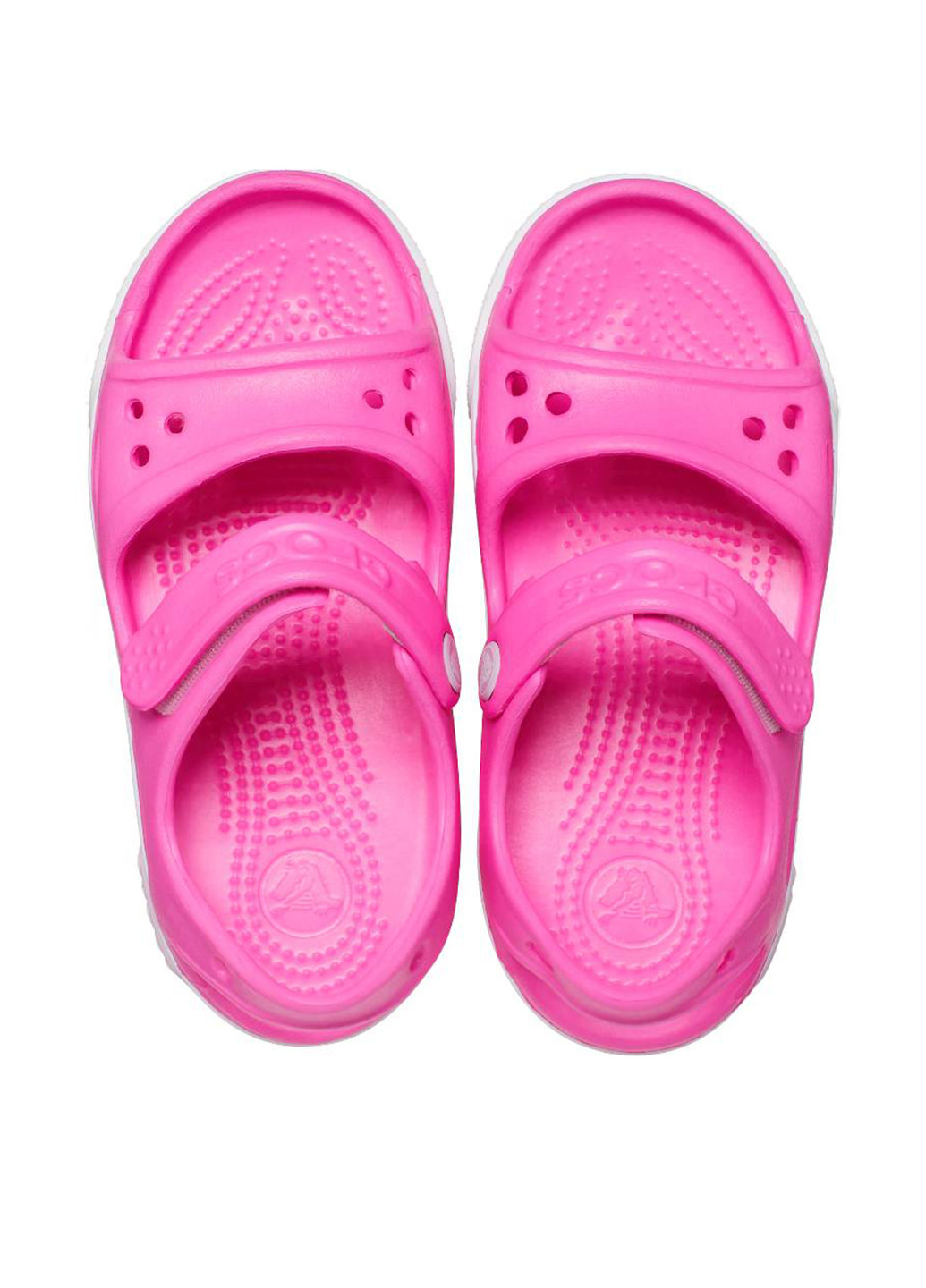 Розовые кэжуал сандалии Crocs на липучке