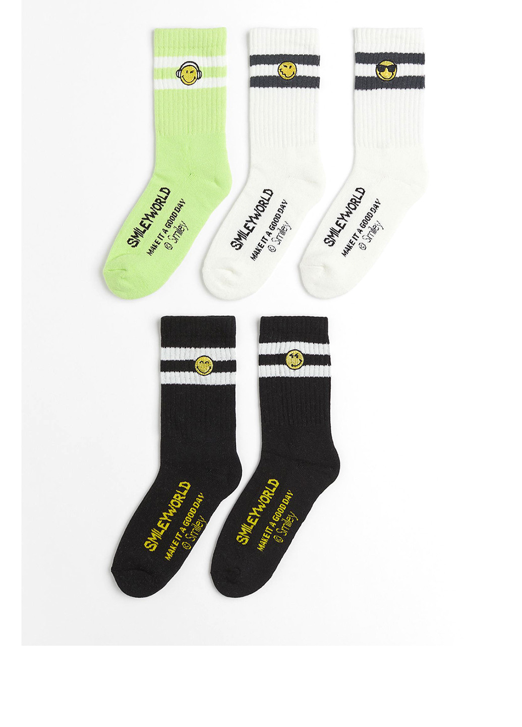 Шкарпетки (5 пар) H&M написи комбіновані повсякденні