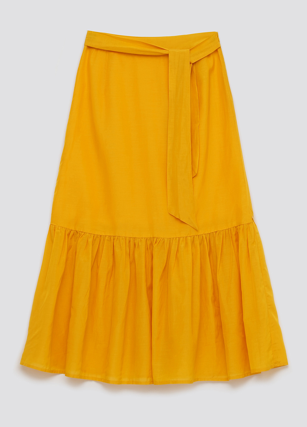 Желтая кэжуал однотонная юбка Scotch & Soda а-силуэта (трапеция)