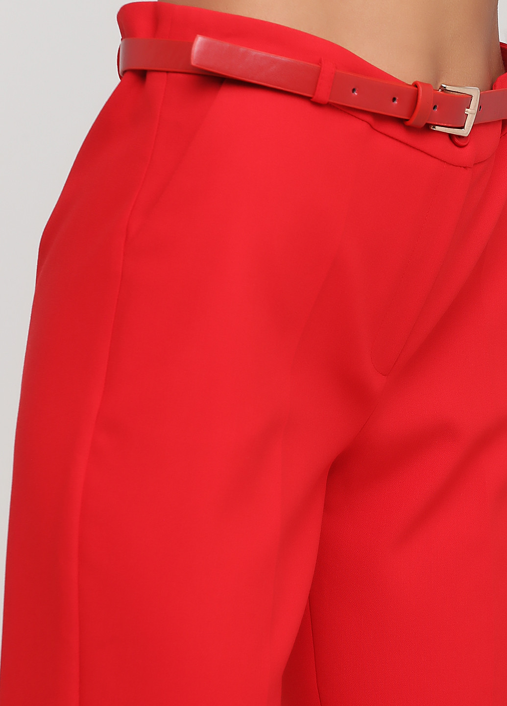 Костюм (жакет, брюки) MISCHKA брючный однотонный красный кэжуал хлопок