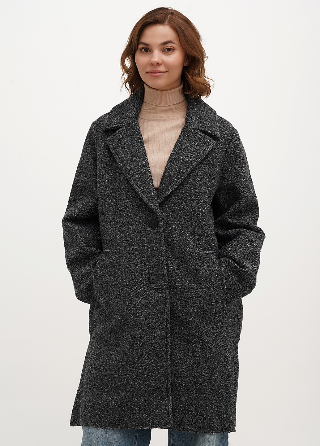 Темно-сіре демісезонне Пальто однобортне Tom Tailor