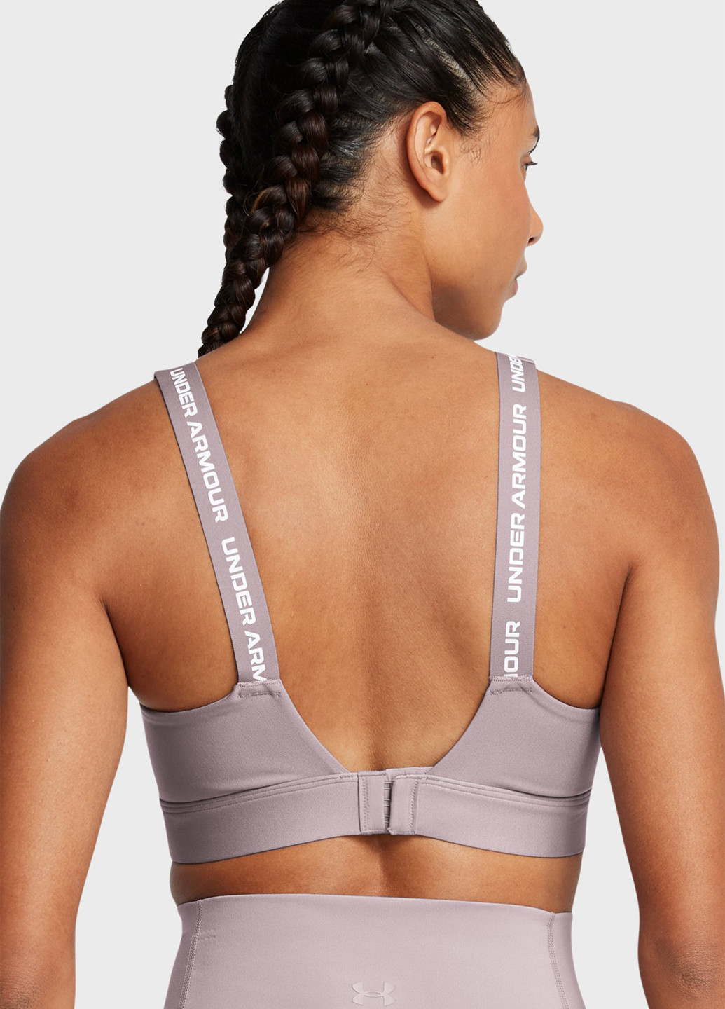Рожево-коричневий топ бюстгальтер Under Armour без кісточок поліестер