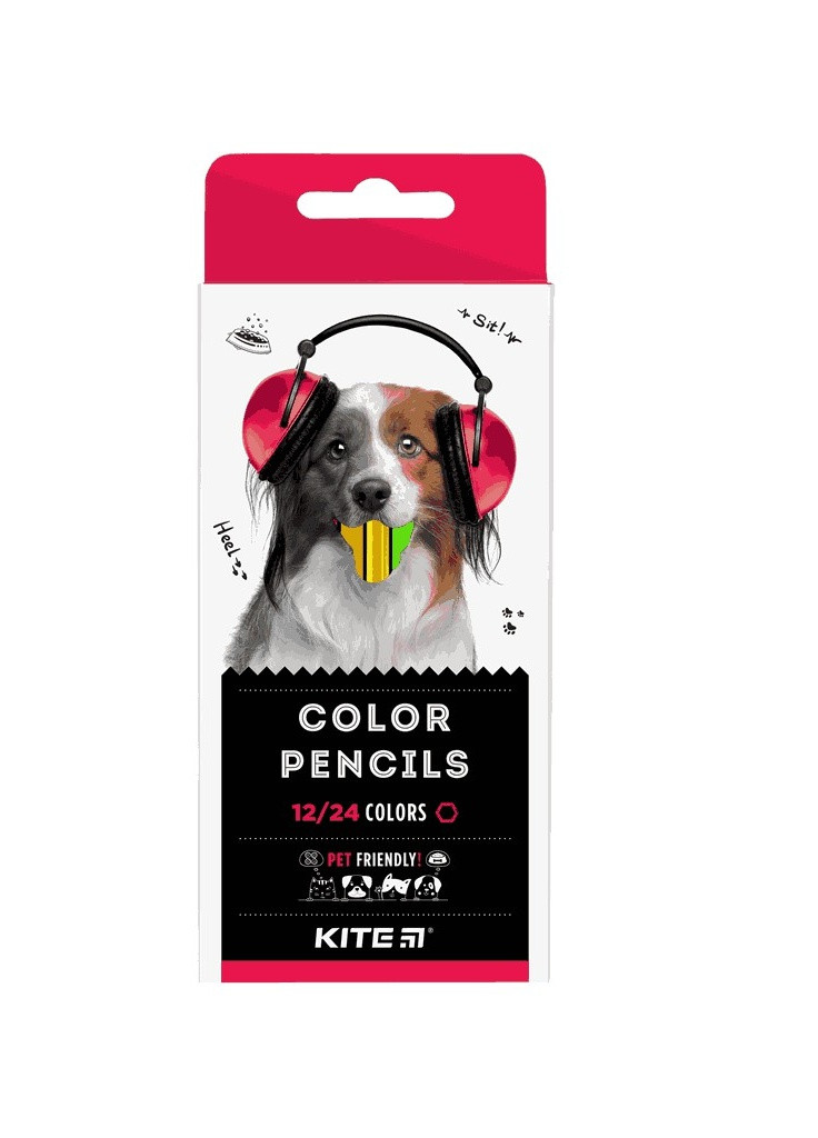 Карандаши цветные трехгранные Dogs 12 шт. (K22-054-1) Kite (254069996)