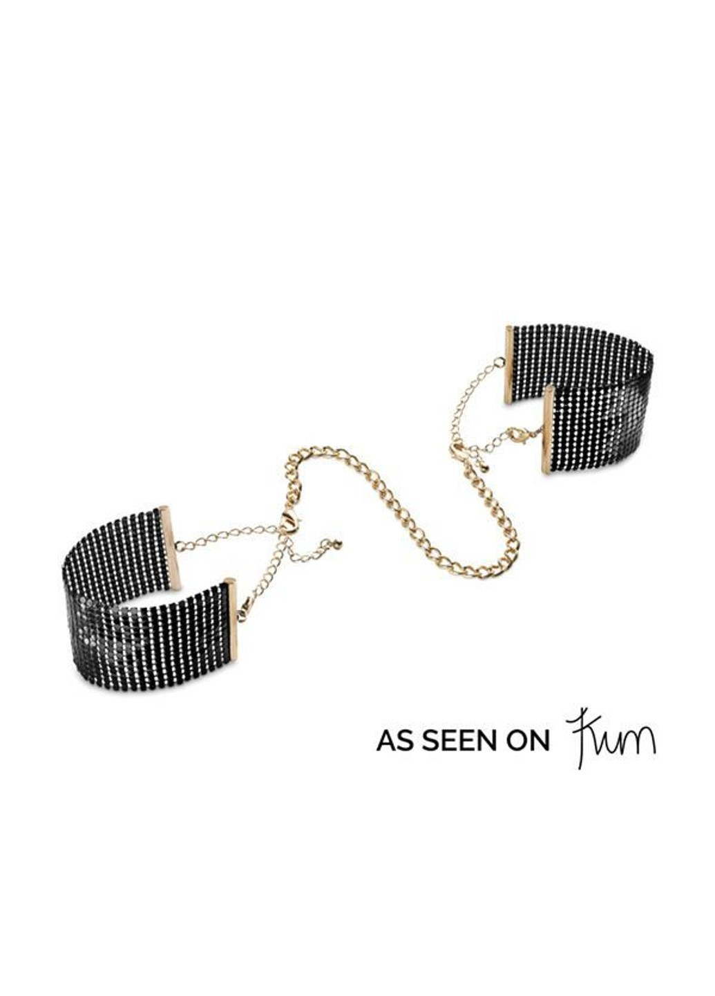 Наручники Desir Metallique Handcuffs - Black, металеві, стильні браслети Bijoux Indiscrets (255459635)