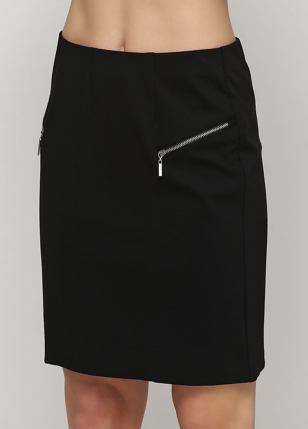 Черная кэжуал однотонная юбка BRANDTEX CLASSIC