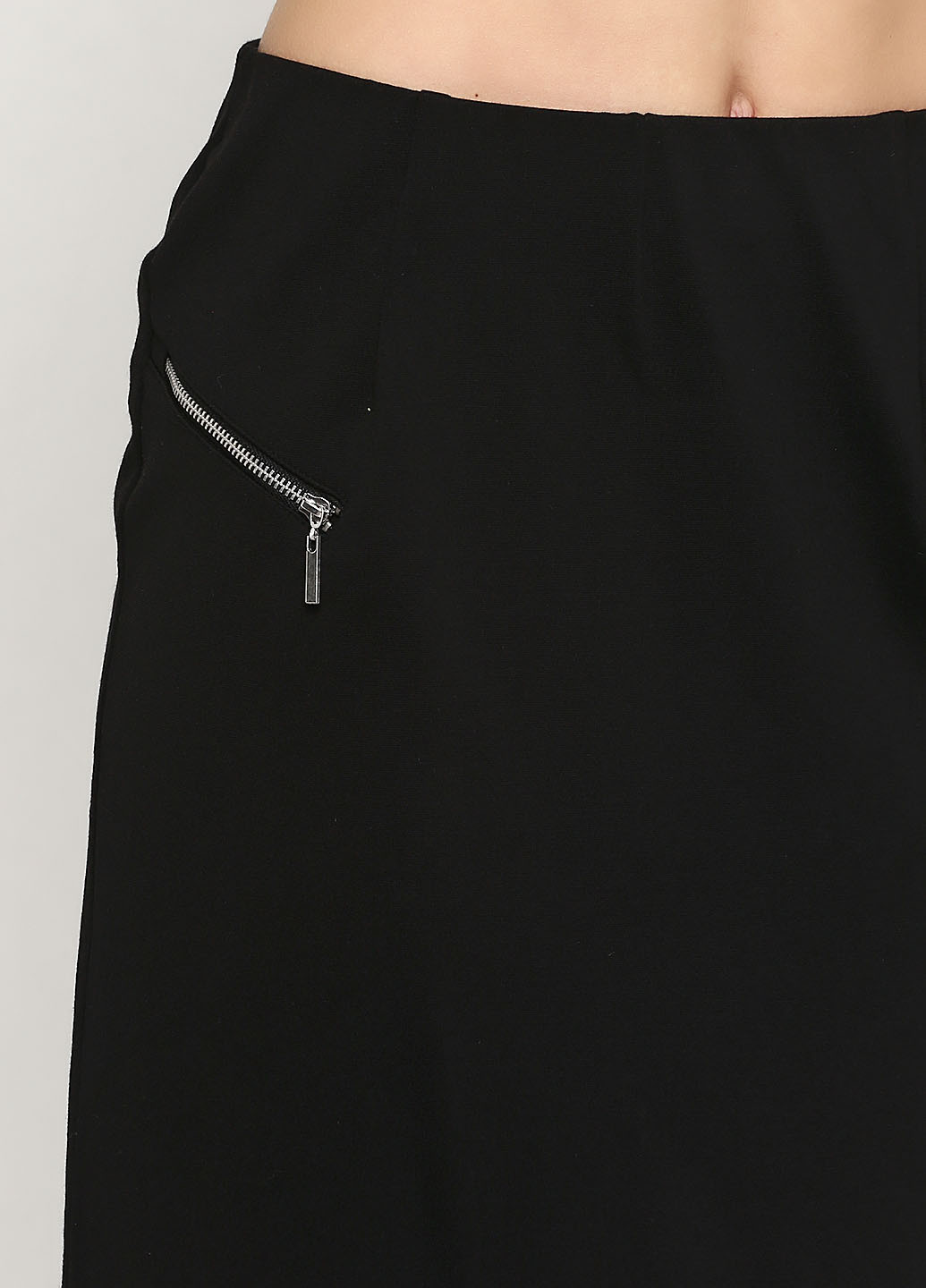 Черная кэжуал однотонная юбка BRANDTEX CLASSIC