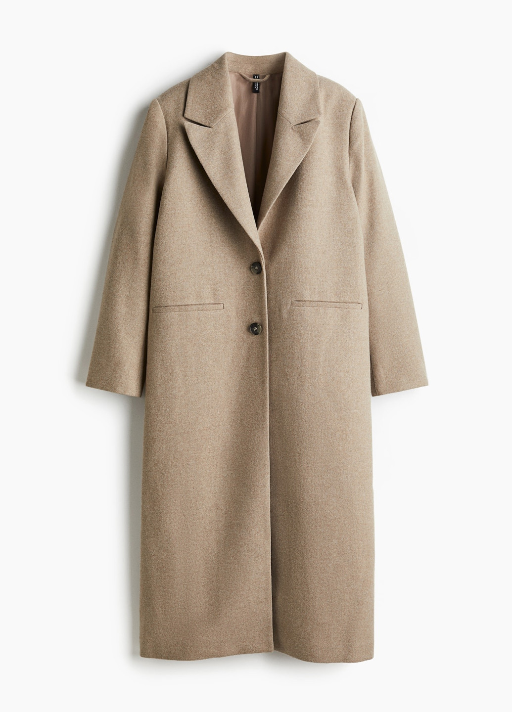 Бежеве демісезонне Пальто однобортне H&M