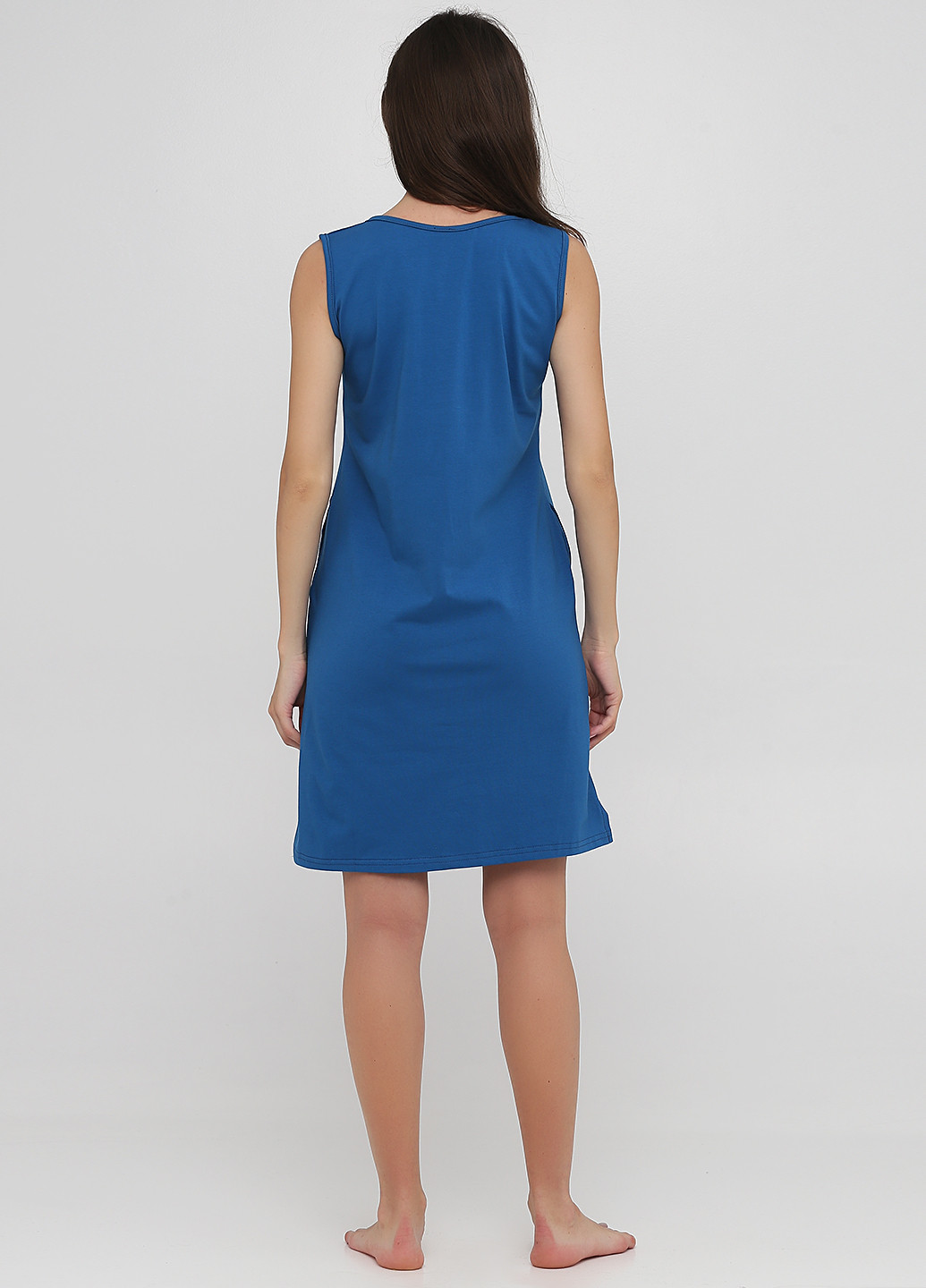 Синя домашній сукня сукня-майка Lucci з написами