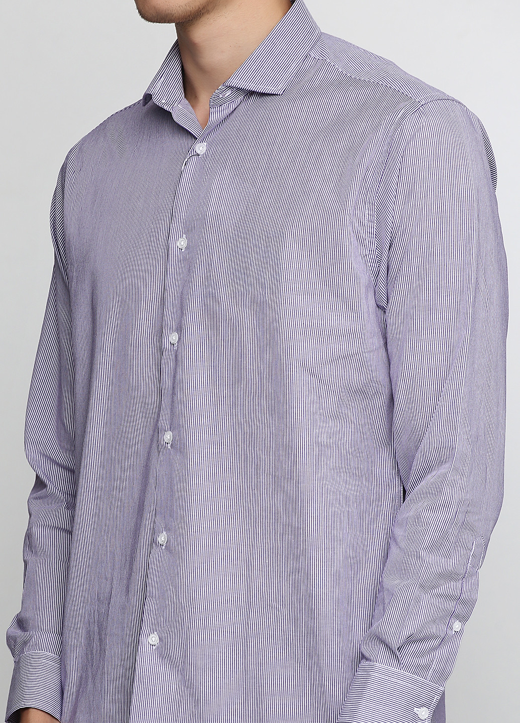 Фиолетовая кэжуал рубашка в полоску Cedar Wood State с длинным рукавом