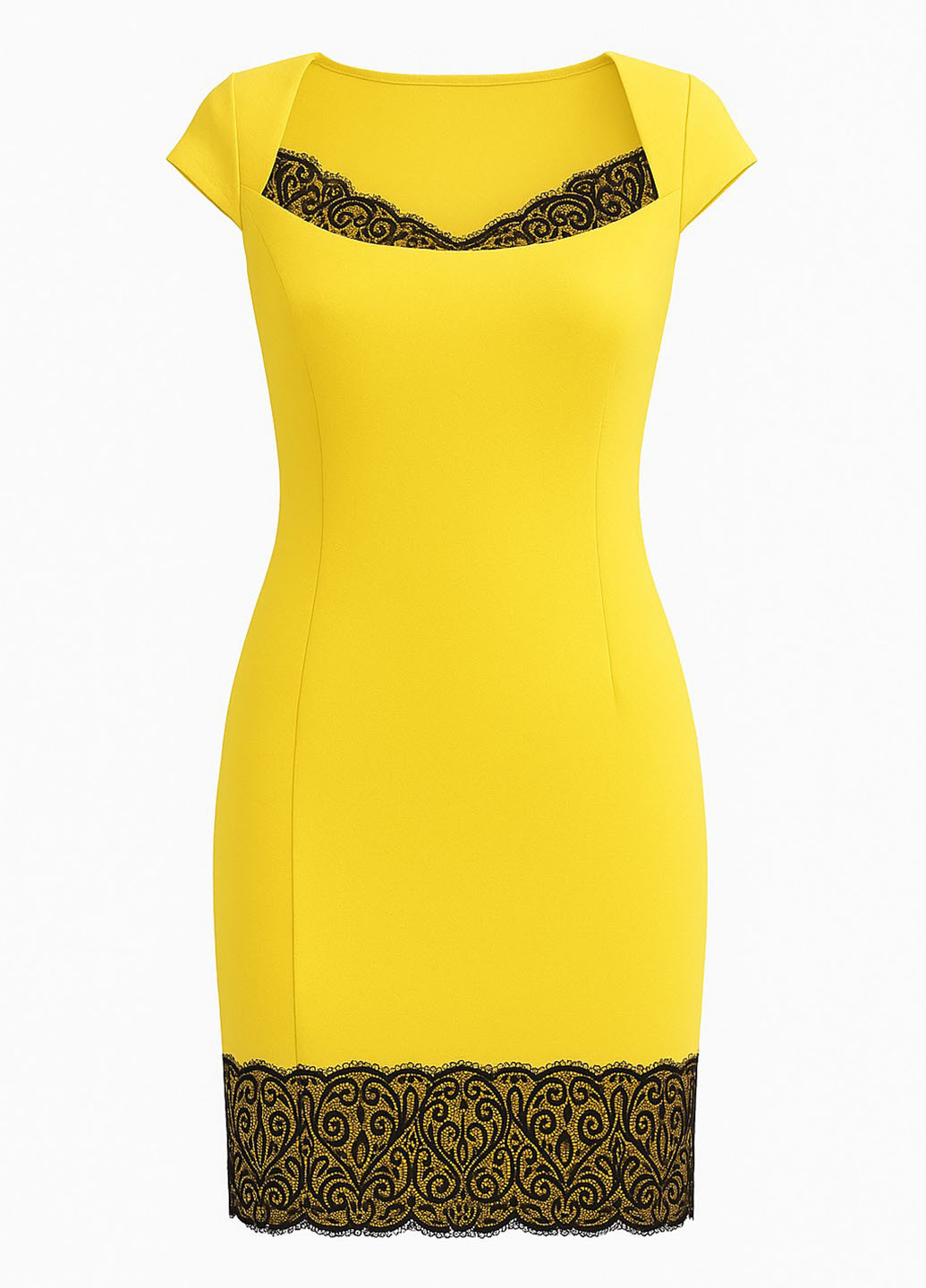 Жовтий кежуал сукня футляр Sassofono колор блок