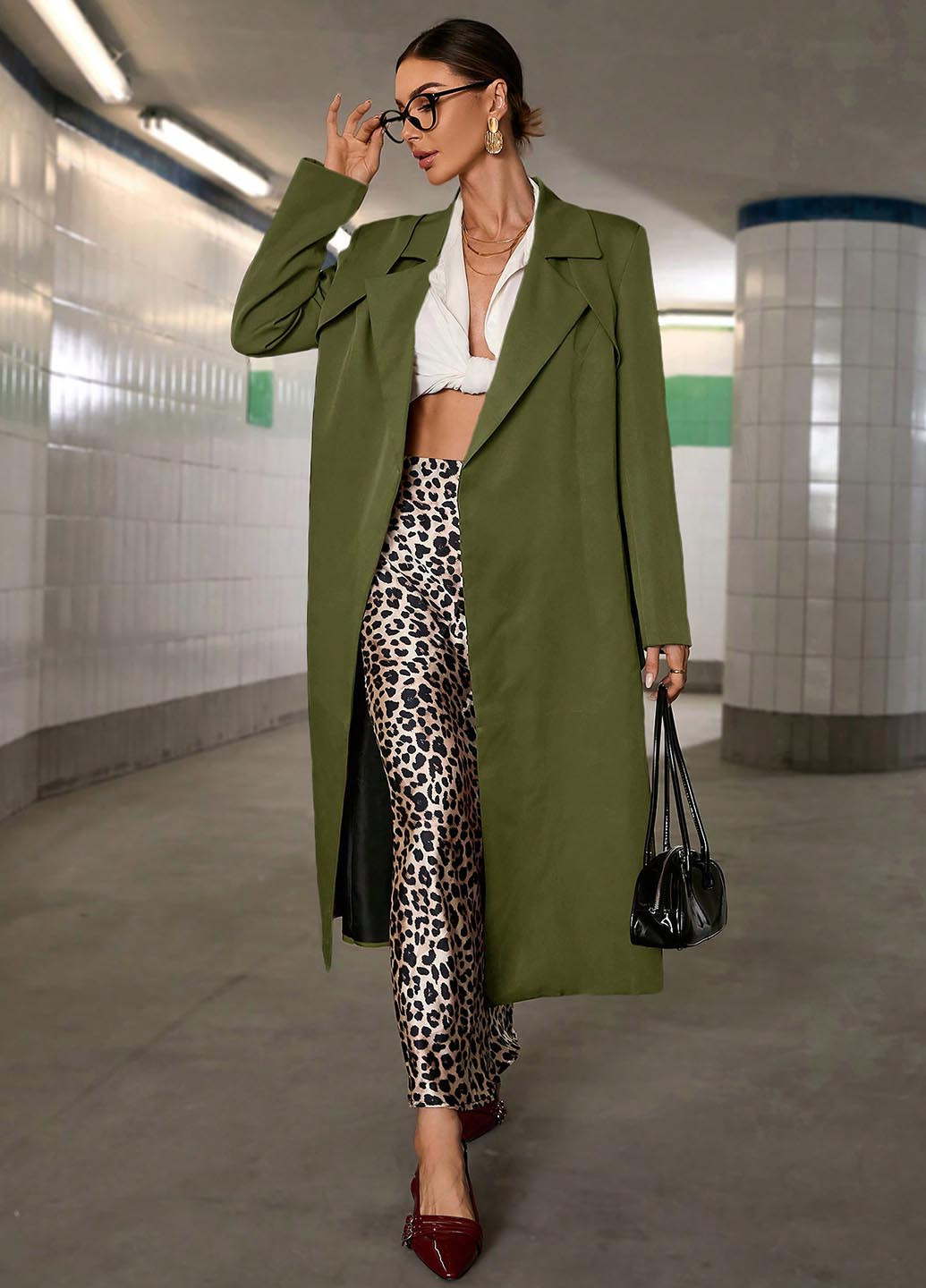 Плащ SHEIN тренчкот на завязках демисезон (356005976)