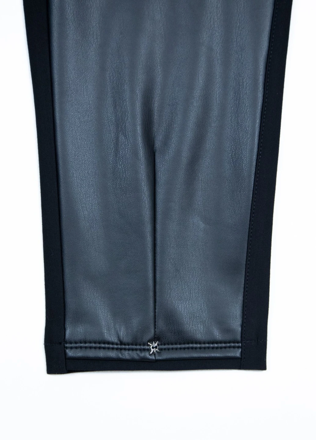 Штани жіночі шкірозамінник і трикотаж чорні Estensivo Slouchy (251839593)