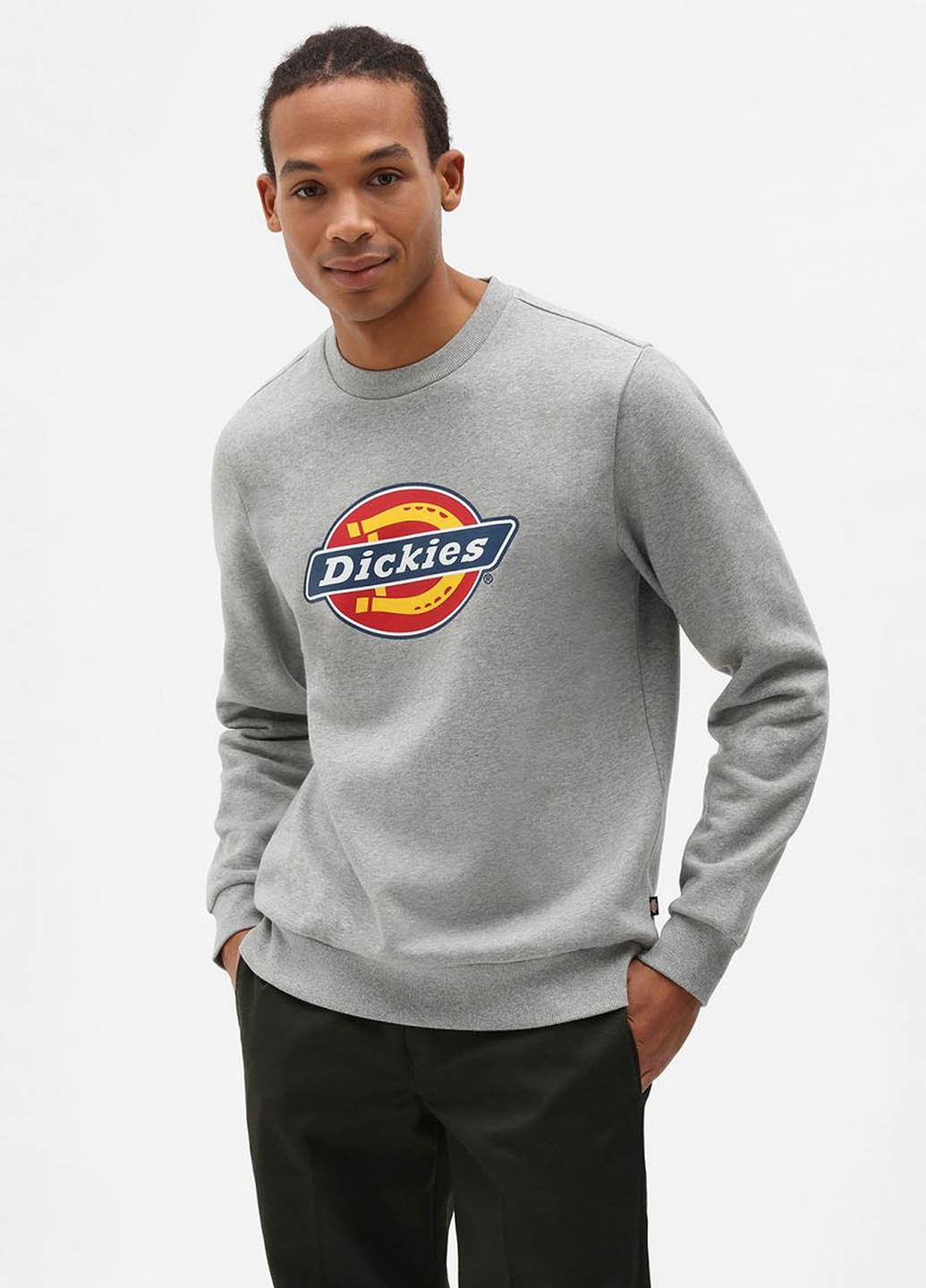 Серый свитшот Dickies логотип без декора (328719868)