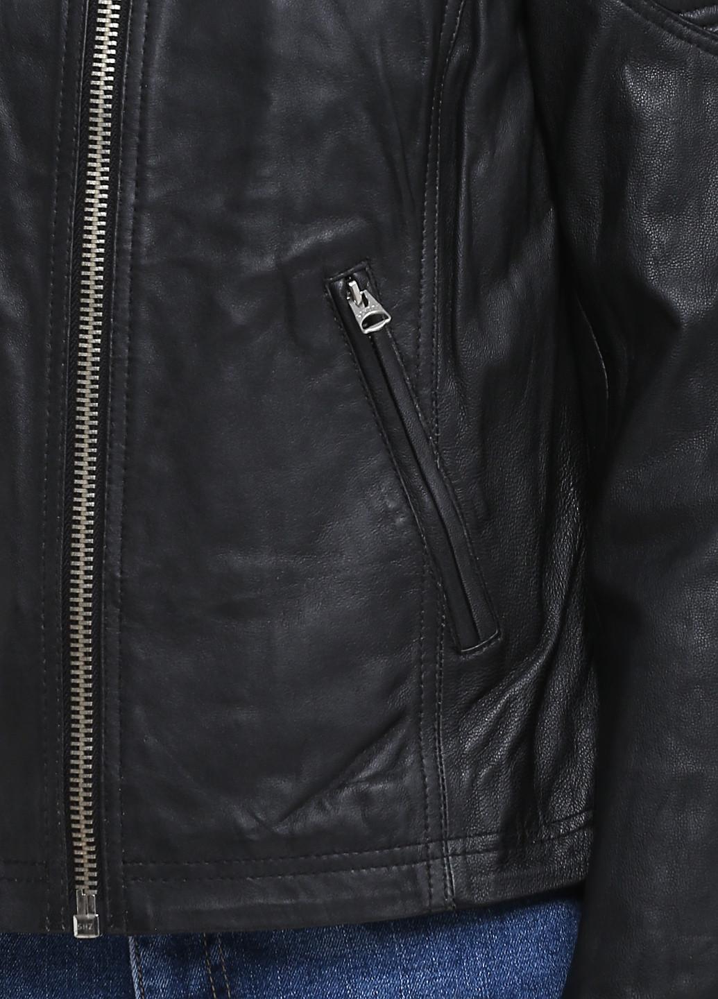 Черная демисезонная куртка кожаная Schott N.Y.C.