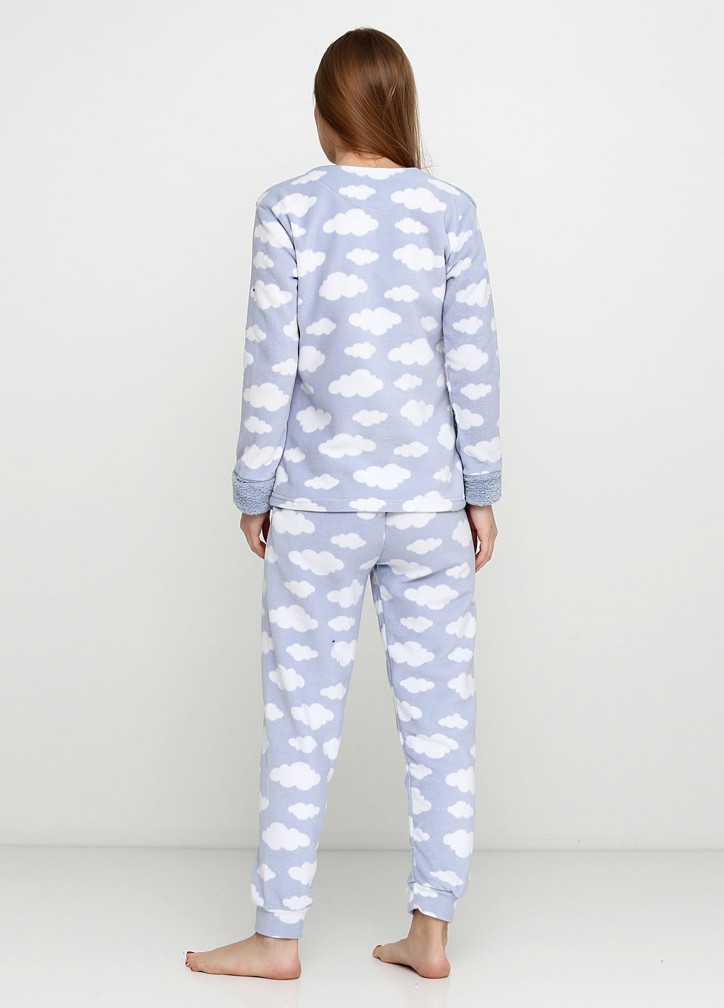 Голубая всесезон пижама кофта + брюки Fawn
