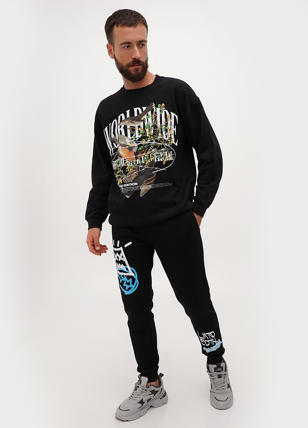 Черные спортивные демисезонные джоггеры брюки Boohoo