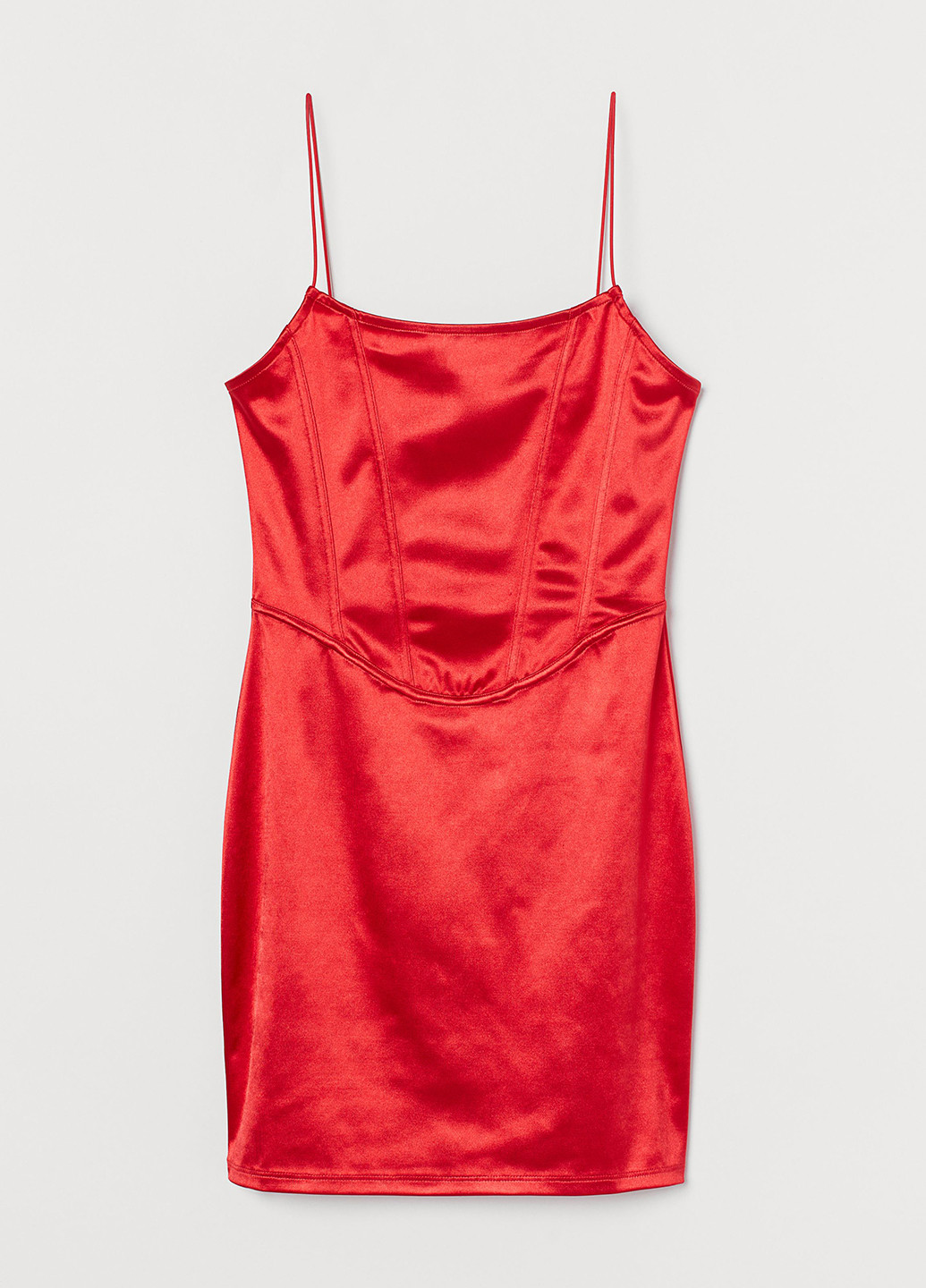 Червона коктейльна сукня з відкритою спиною H&M однотонна
