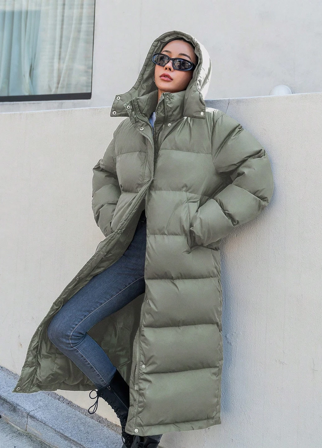 Зелена зимня куртка SHEIN