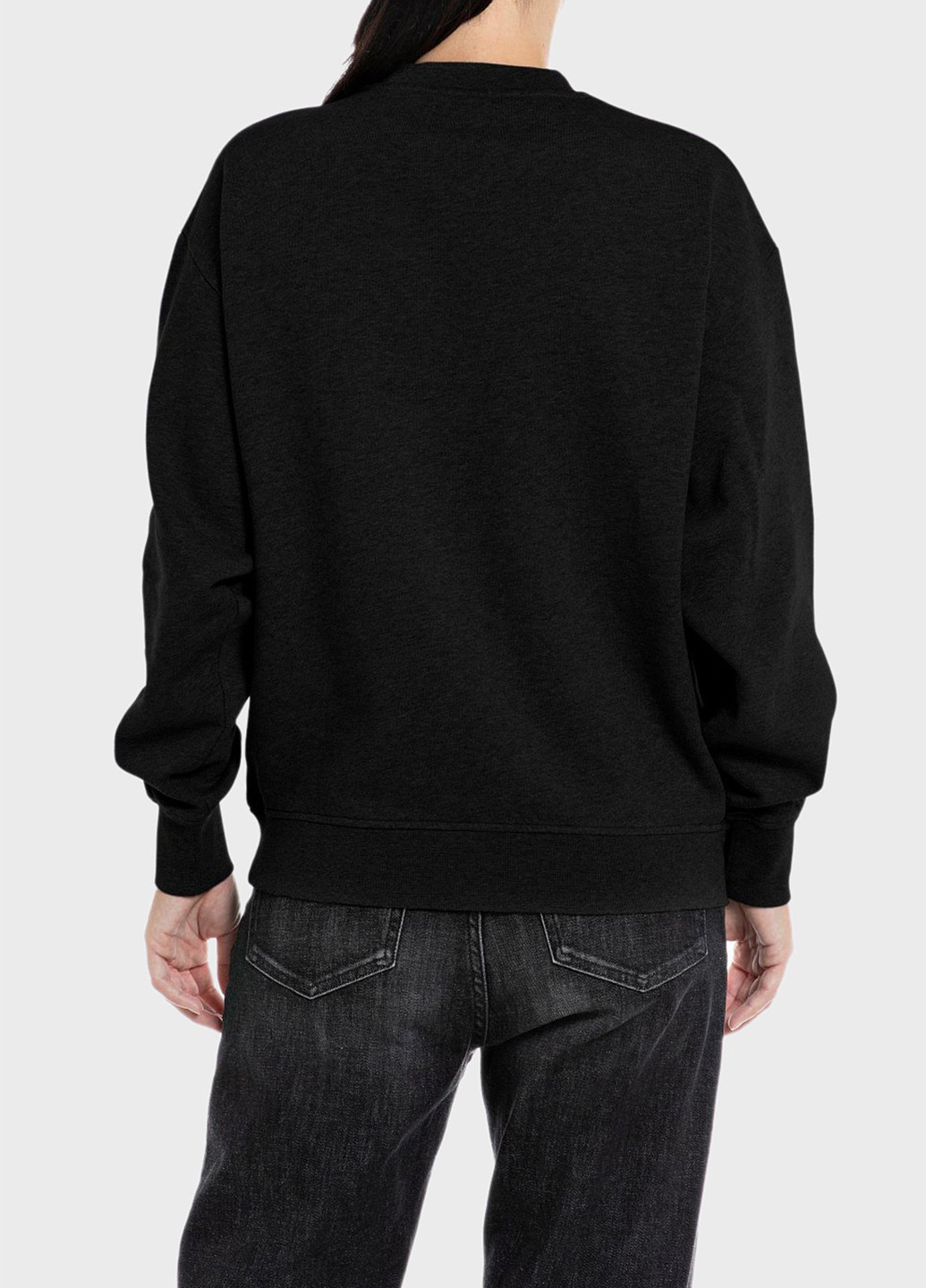 Черный свитшот Replay однотонный камни (315067084)