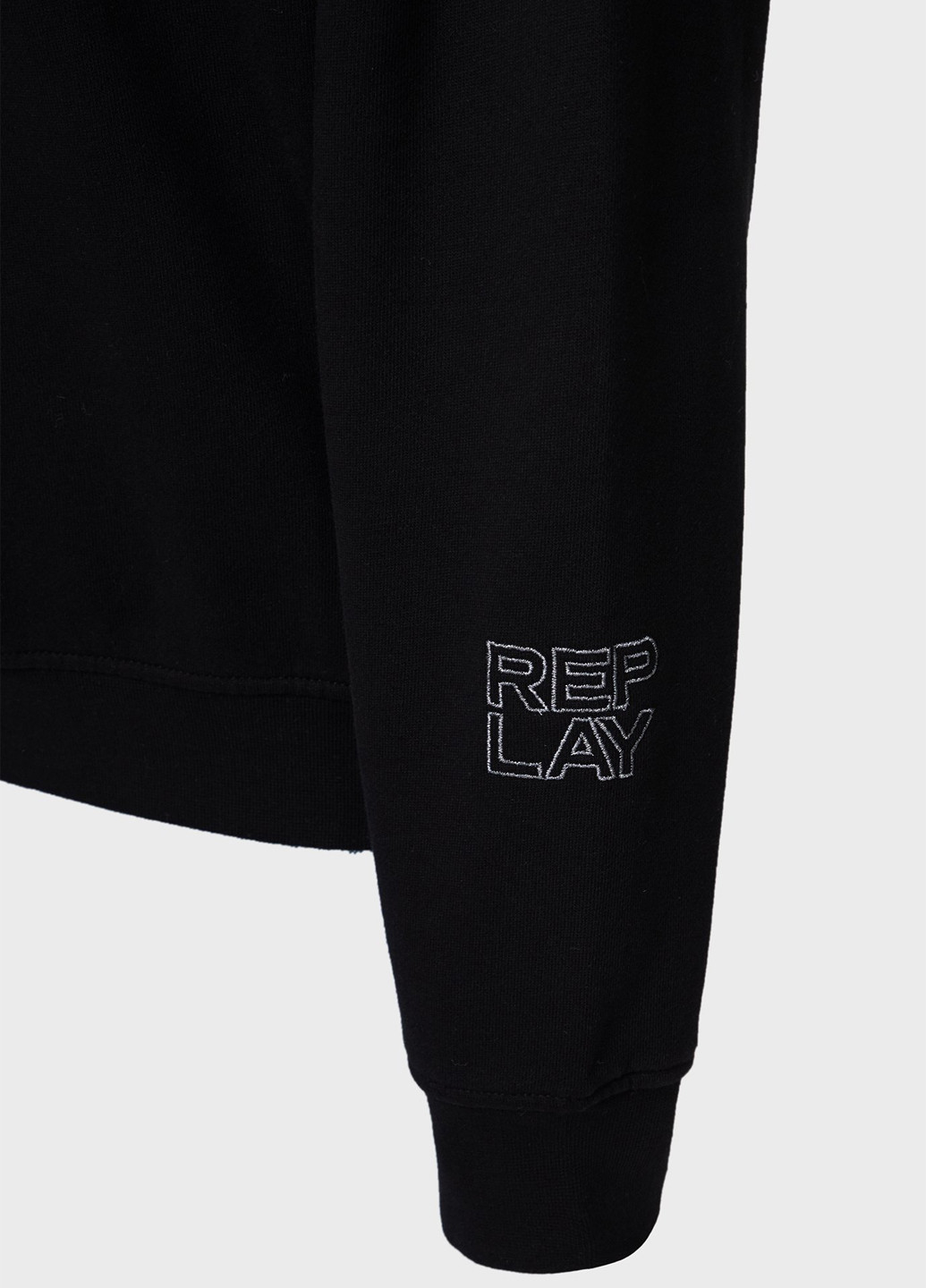 Черный свитшот Replay однотонный камни (315067084)