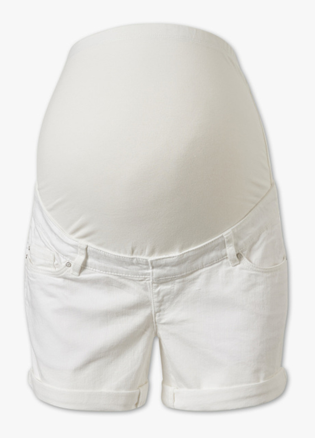 Шорты для беременных C&A однотонные белые джинсовые хлопок