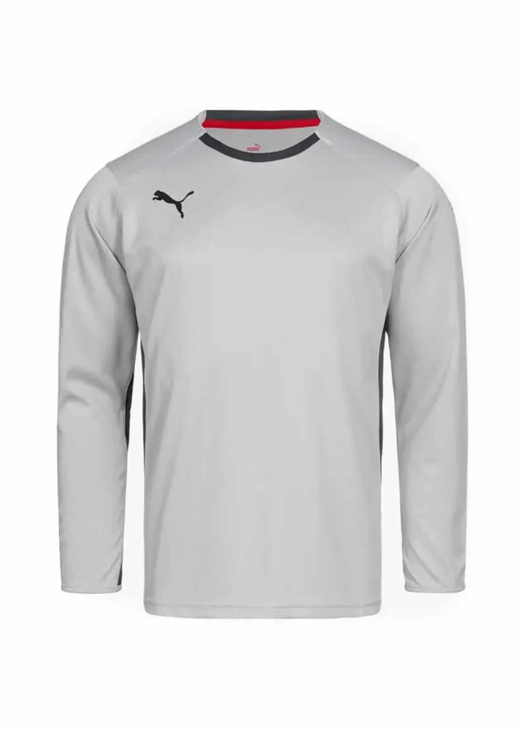 Лонгслів 700466-16 Puma V1.08 White логотип світло-сірий спортивні поліестер, трикотаж