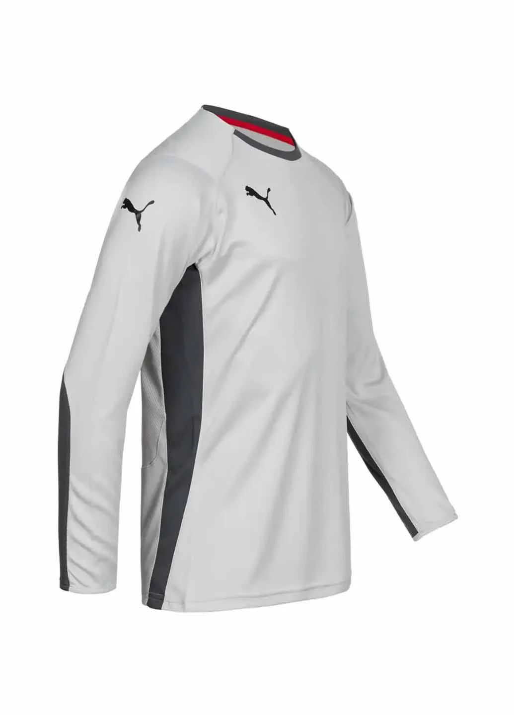 Лонгслів 700466-16 Puma V1.08 White логотип світло-сірий спортивні поліестер, трикотаж