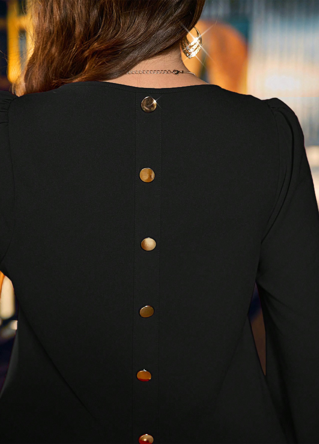 Чорна кежуал сукня а-силует SHEIN однотонна