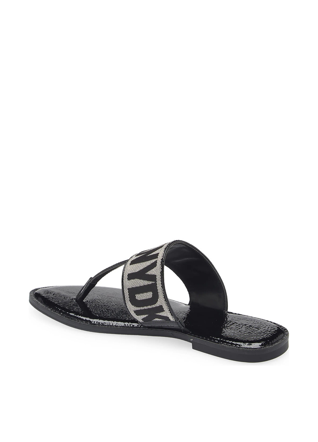 Черные кэжуал вьетнамки DKNY лаковые