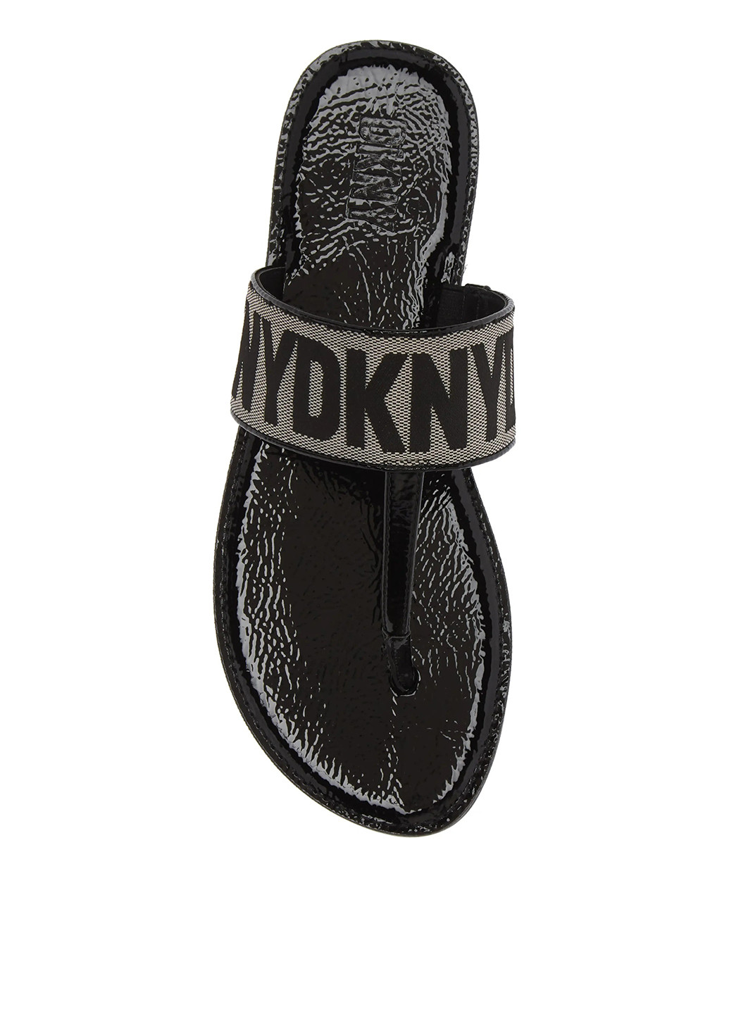 Черные кэжуал вьетнамки DKNY лаковые